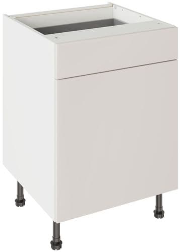 Value Slab Matt 600 Drawerline Base Kitchen Cabinet - Light Grey - Flatpack - FKKV4178