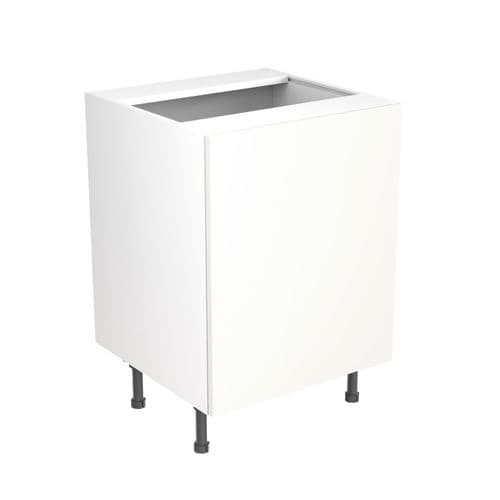 Value Slab Matt 600 Sink/Hob Cabinet - Snow White - Flatpack - FKKV4035