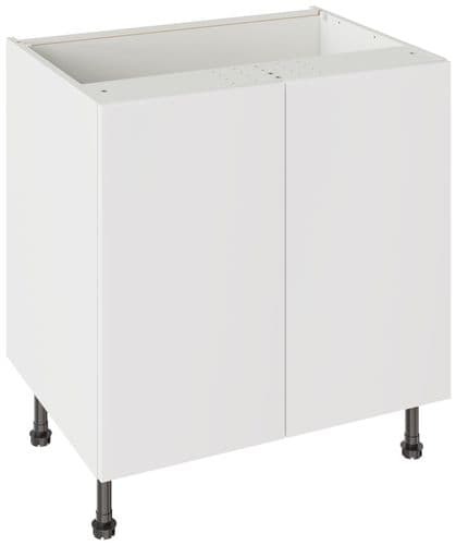 Value Slab Matt 800 Base Kitchen Cabinet - Snow White - Flatpack - FKKV4036