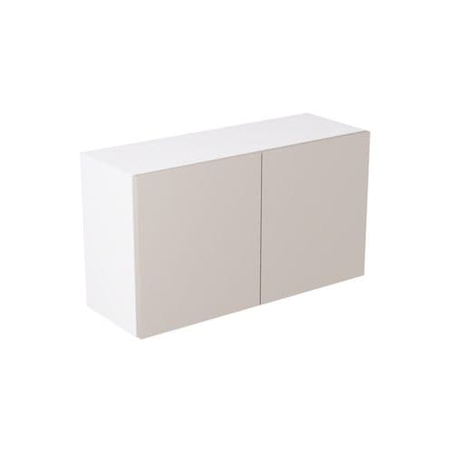 Value Slab Matt 800 Double Extractor Wall Kitchen Cabinet - Light Grey - Flatpack - FKKV4175