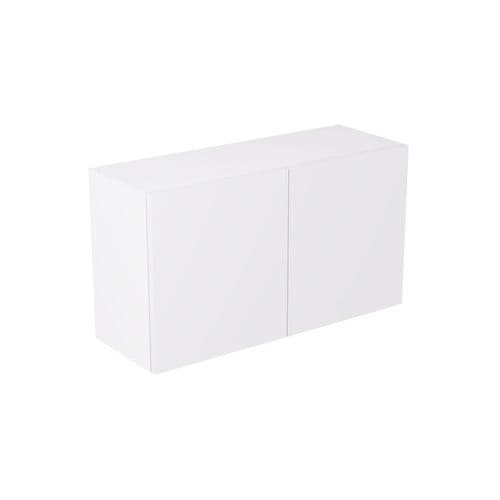 Value Slab Matt 800 Double Extractor Wall Kitchen Cabinet - Snow White - Flatpack - FKKV4075