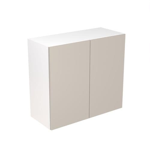 Value Slab Matt 800 Wall Kitchen Cabinet - Light Grey - Flatpack - FKKV4138