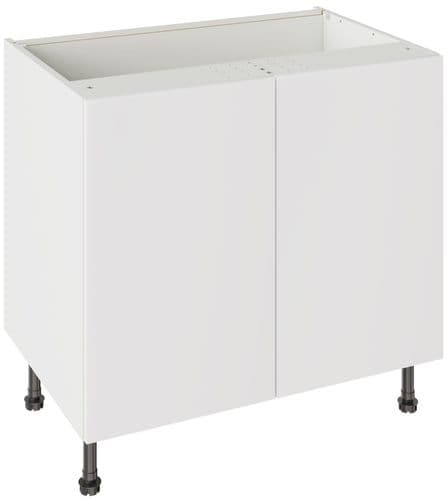 Value Slab Matt 900 Base Kitchen Cabinet - Snow White - Flatpack - FKKV4071