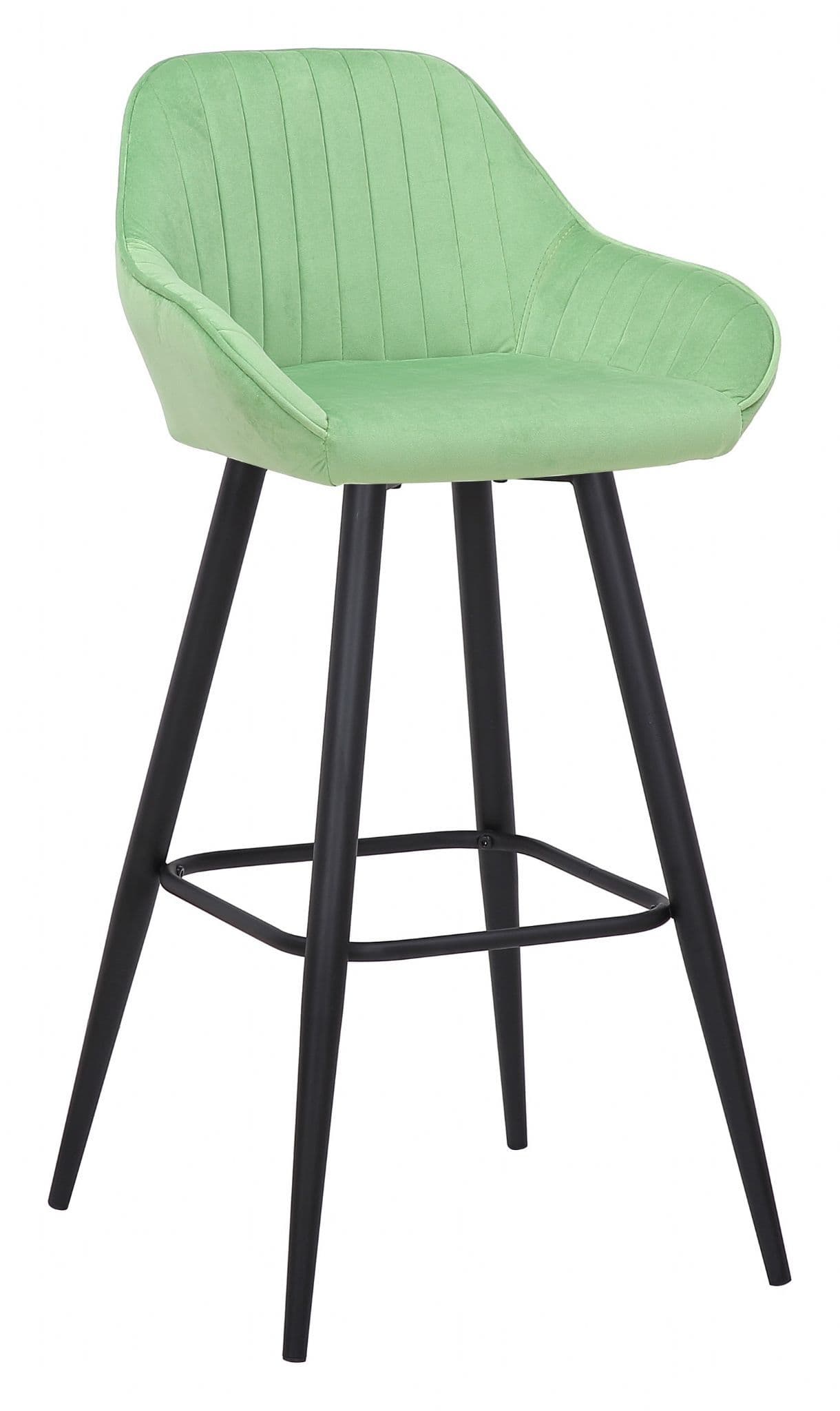 Velluto Velvet Bar Stool Lime Green 66cm