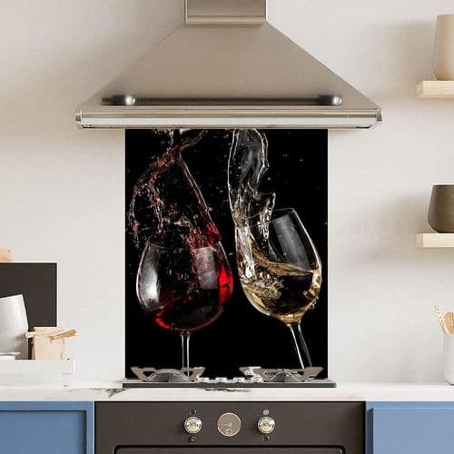 Wine Glasses 6mm Glass Toughened Kitchen Splashback