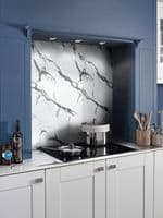 Zenith 12mm Compact Laminate Worktops - Marbre Veneto - Extra Matt - Warm White Core