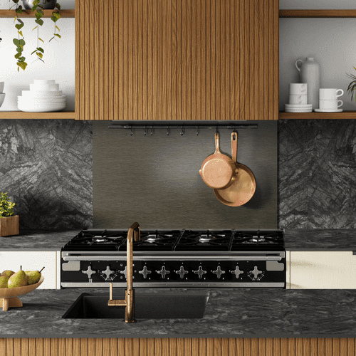 Zenith 12mm Compact Laminate Worktops - Raja Black - Extra Matt - Black Core