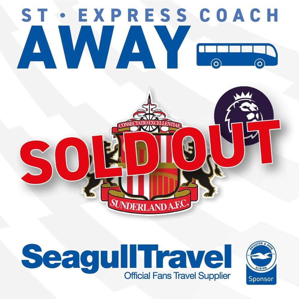 BHAFC vs Sunderland FC - 10/10/26 - Away Travel