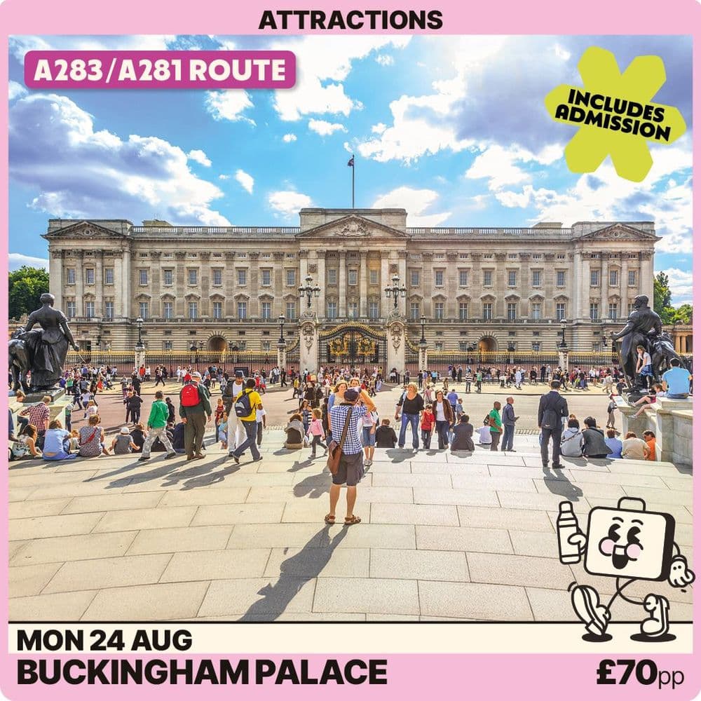 Buckingham Palace-Monday 24th August -A281/A283 Route