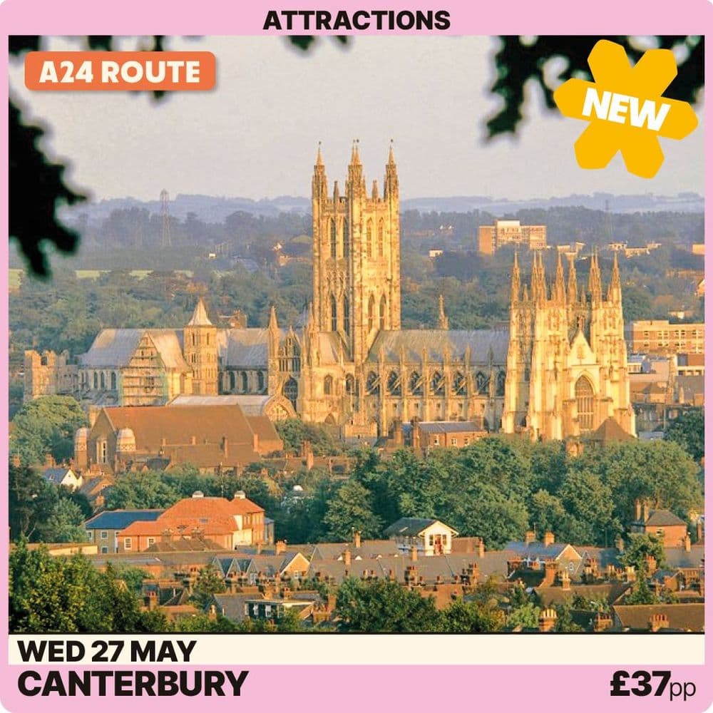 Canterbury - Wednesday 27th May A24 Route