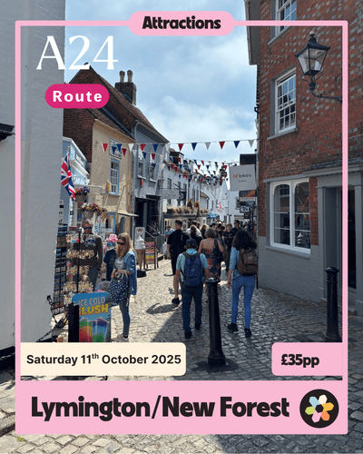 Excursion - Lymington -  Saturday 11th October - A24 route