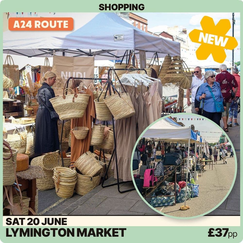 Lymington Market -Saturday 20th June A24 Route