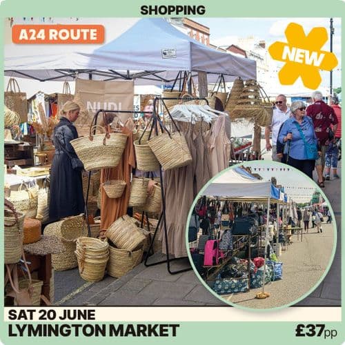 Lymington Market -Saturday 20th June A24 Route