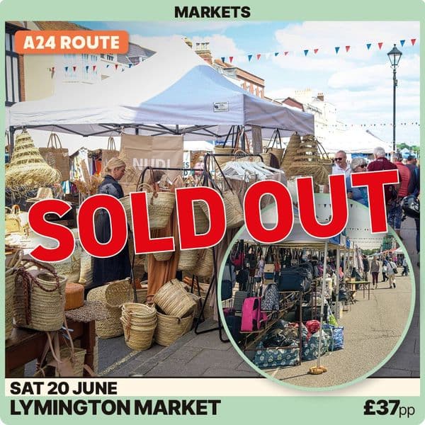 Lymington Market -Saturday 20th June A24 Route
