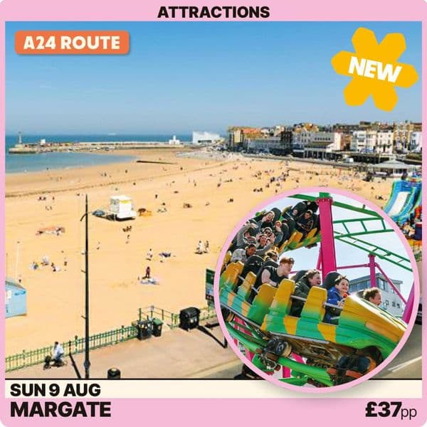 Margate Sunday 9th August -A24 Route