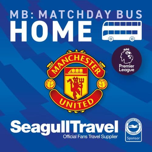 Matchday Bus to the Amex for Man United- Sunday 24th May- KO 16:00