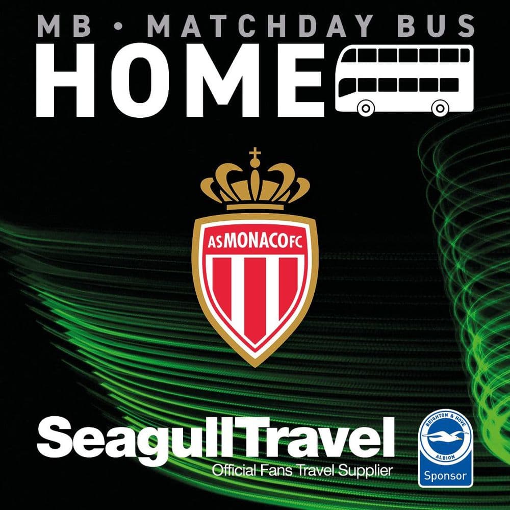 Matchday Bus - UEFA Conference League vs AS Monaco - Thursday 10th December KO 8pm