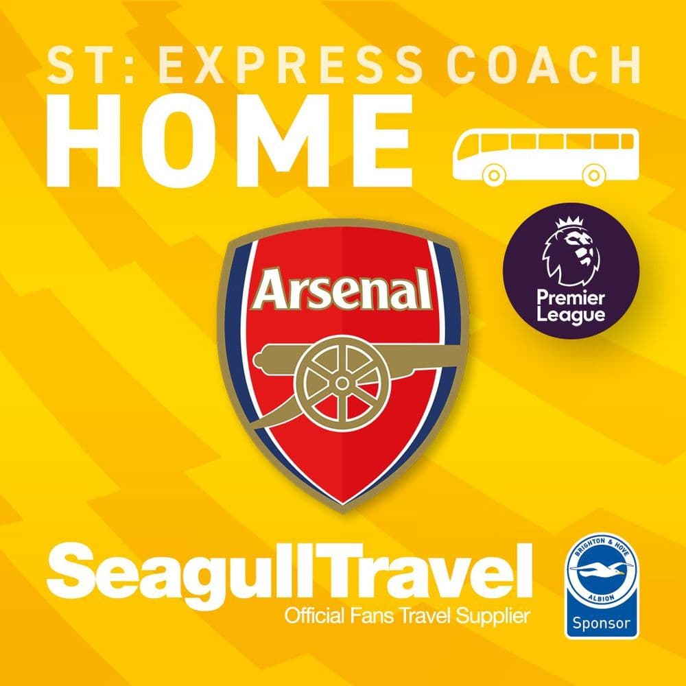 Matchday Express Service to the Amex vs Arsenal FC, Wednesday 4th March - KO 19.30
