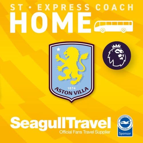 Matchday Express Service to the Amex vs Aston Villa, Wednesday 3rd December - KO 19.30