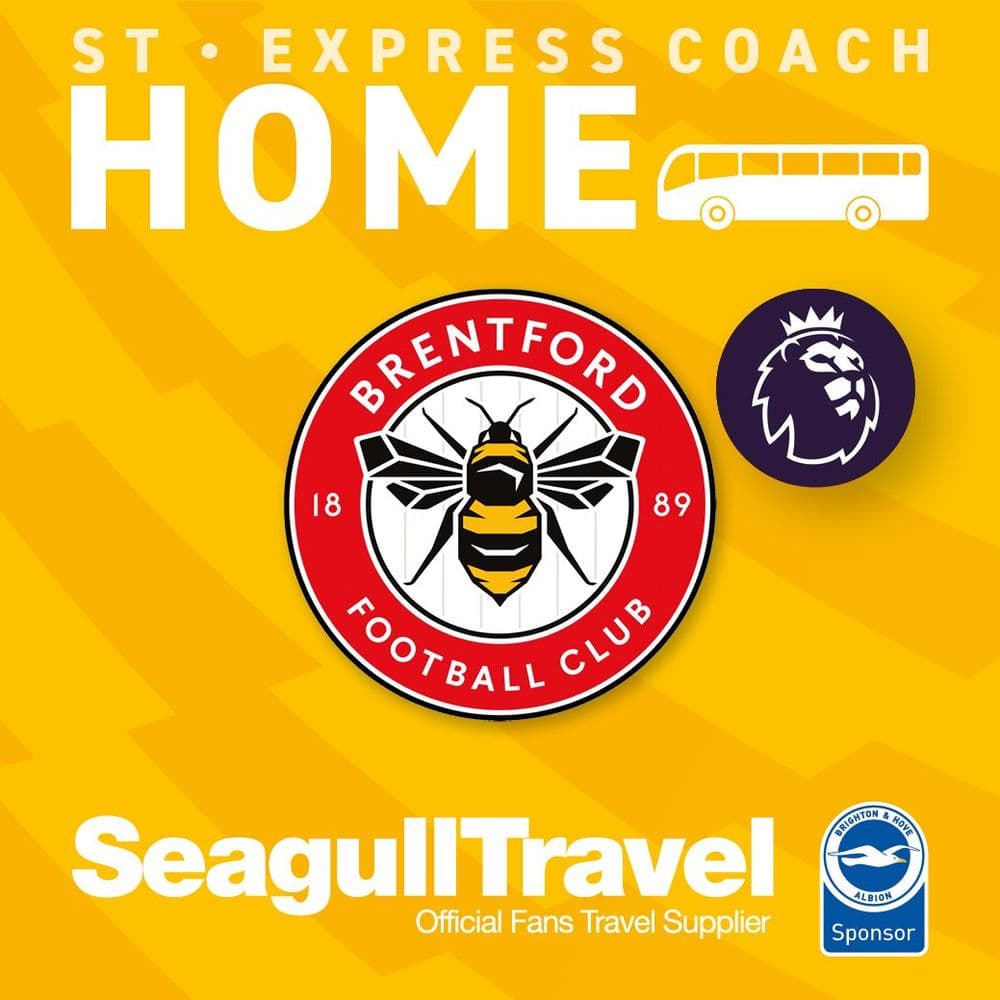 Matchday Express Service to the Amex vs Brentford FC, Sun 8th November 2026 - KO 14.00