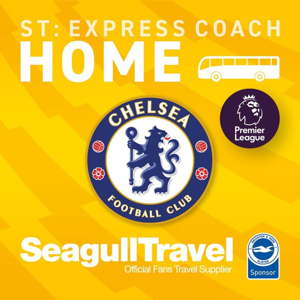 Matchday Express Service to the Amex vs Chelsea FC, Tuesday 21st April - KO 20.00