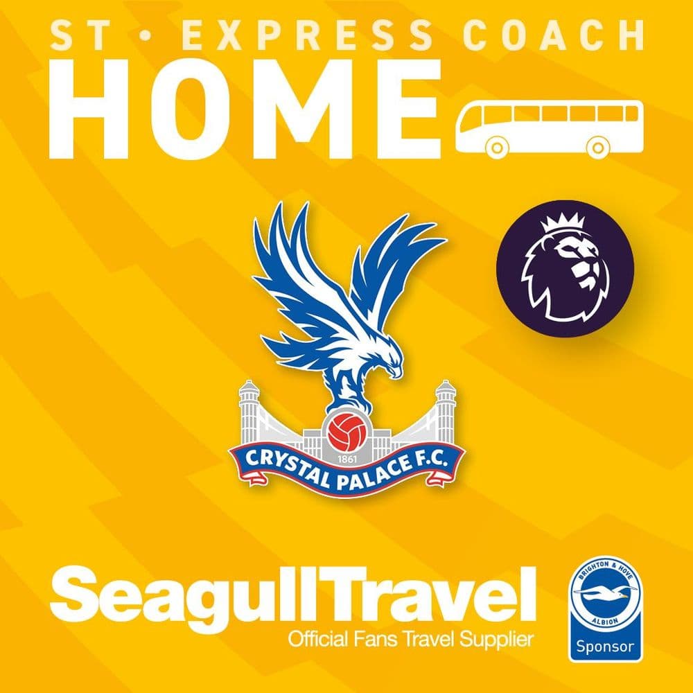 Matchday Express Service to the Amex vs Crystal Palace FC, Sun 18th Oct 2026 - KO 14.00