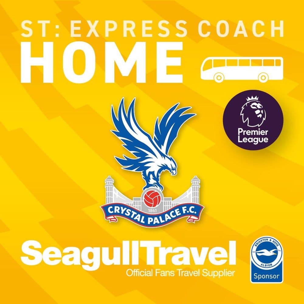 Matchday Express Service to the Amex vs Crystal Palace FC, Sunday 8th February 2026 - KO 14.00