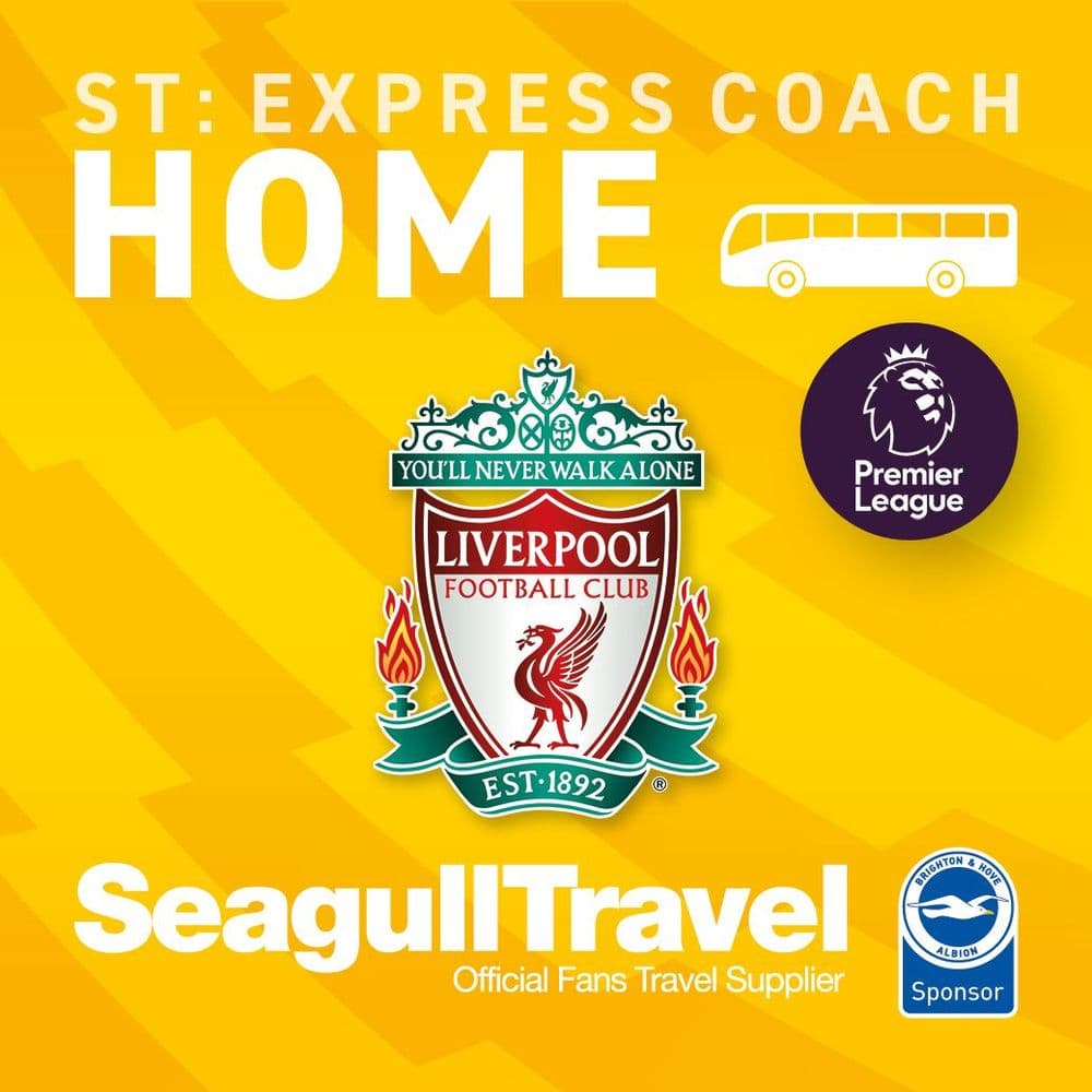 Matchday Express Service to the Amex vs Liverpool FC, Saturday 21st March - KO 12.30
