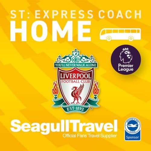 Matchday Express Service to the Amex vs Liverpool FC, Saturday 21st March - KO 12.30