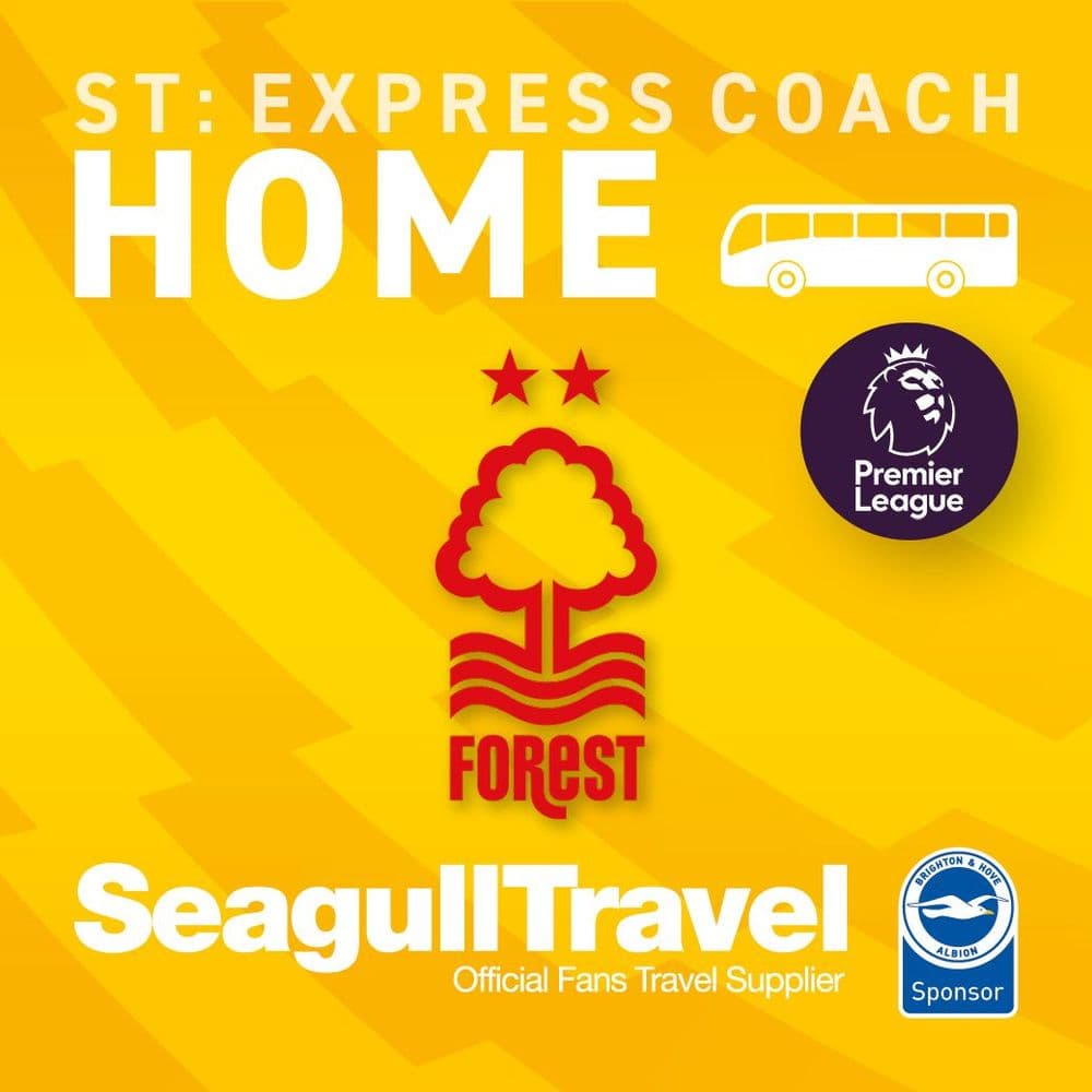 Matchday Express Service to the Amex vs Nottingham Forest, Sunday 1st March - KO 14.00