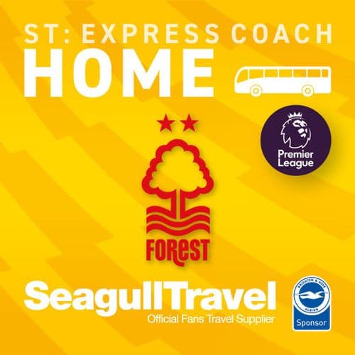 Matchday Express Service to the Amex vs Nottingham Forest, Sunday 1st March - KO 14.00