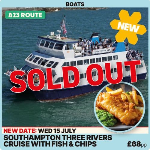 Southampton 3 River Cruise with Fish and Chip Lunch-Wednesday 15th July