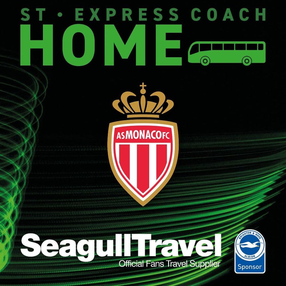UEFA Conference League vs AS Monaco - Matchday Express Service - Thursday 10th Dec - KO 8pm