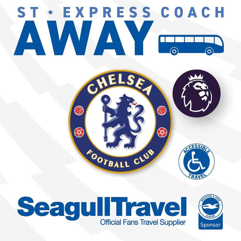 WHEELCHAIR ACCESSIBLE COACH vs Chelsea FC, Sunday 30th August 2026