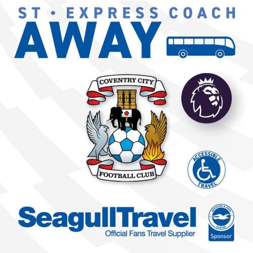WHEELCHAIR ACCESSIBLE COACH vs Coventry City FC, Sunday 13th September 2026