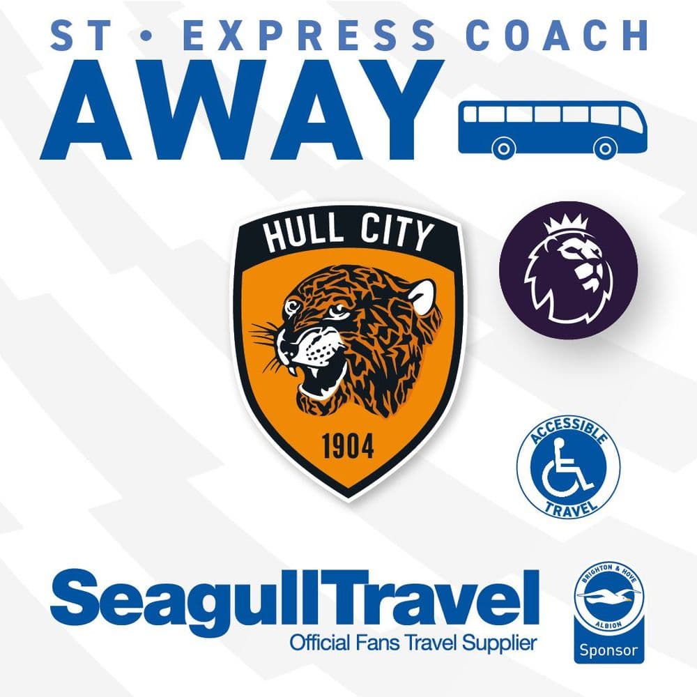 WHEELCHAIR ACCESSIBLE COACH vs Hull City  FC, Sunday 22nd November 2026