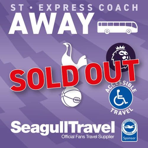WHEELCHAIR ACCESSIBLE COACH vs Tottenham Hotspur FC, Saturday (TBC) 18th April 2026