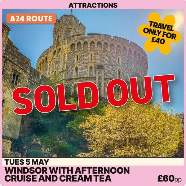 Windsor Cruise with Cream Tea -Tuesday 5th May A24 route- SOLD OUT
