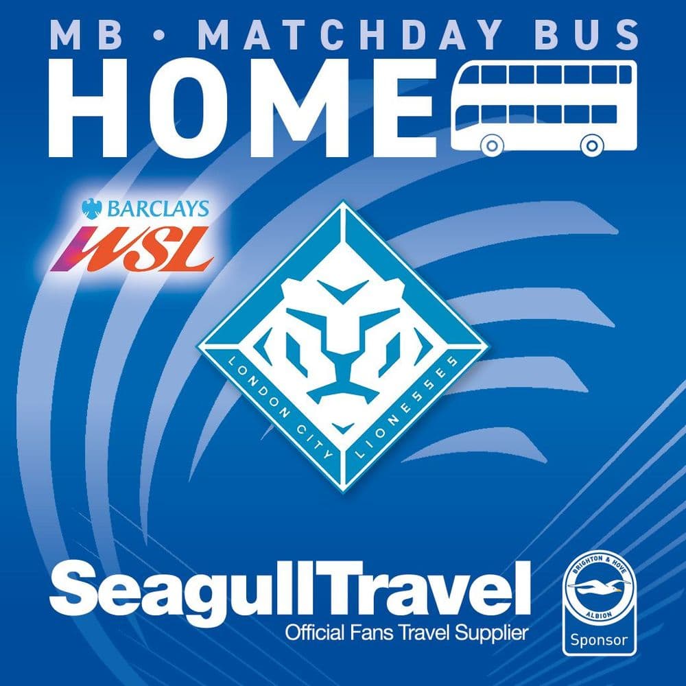 WSL Albion vs London City Lionesses- 01/02/26 - (Free Travel) Sunday - Home - 11:55 Kick Off