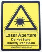 Laser Apeture Sticker - beam exit warning label