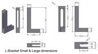 Small 'L' Brackets for 15mm dichro mounts