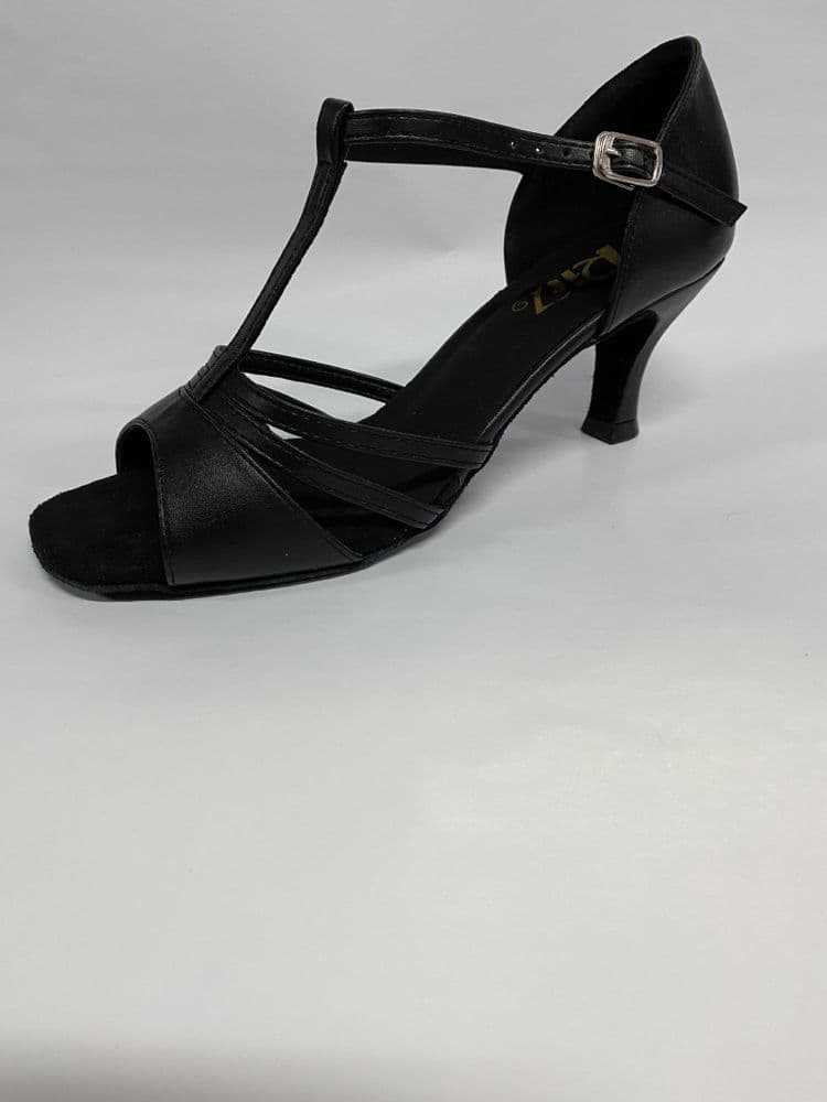 CHELSEA Ladies Latin Dance shoe in Black Leather