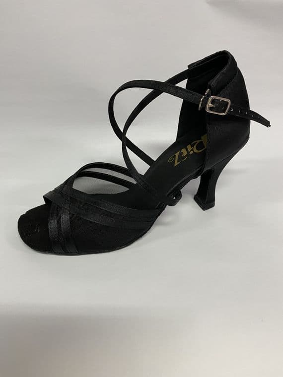 PIPA -  Ladies Black Satin Ballroom Shoe