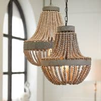 Anvers Wooden Bead Chandelier