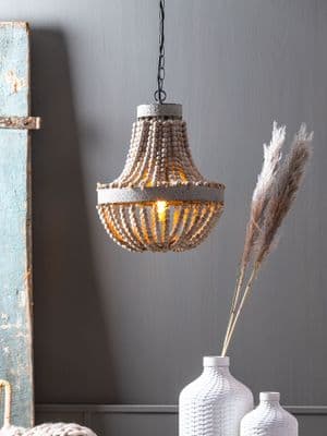 Anvers Wooden Bead Chandelier