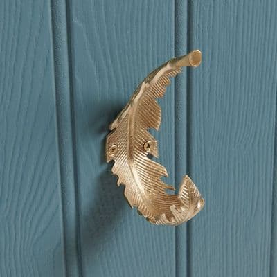 Brass Feather Coat Hook