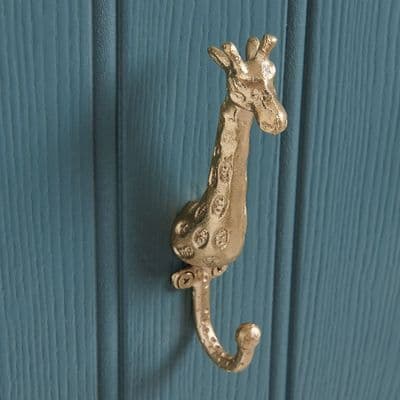 Brass Giraffe Coat Hook
