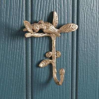 Brass Lovey Dovey Coat Hook