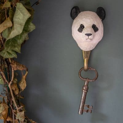 Carved Wooden Panda Hook
