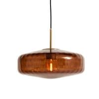 Genevieve Amber Glass Pendant Light